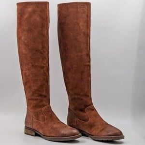 Born Women Borman BR0015026 Brown Suede  Knee High Boots Sz 6.5 M